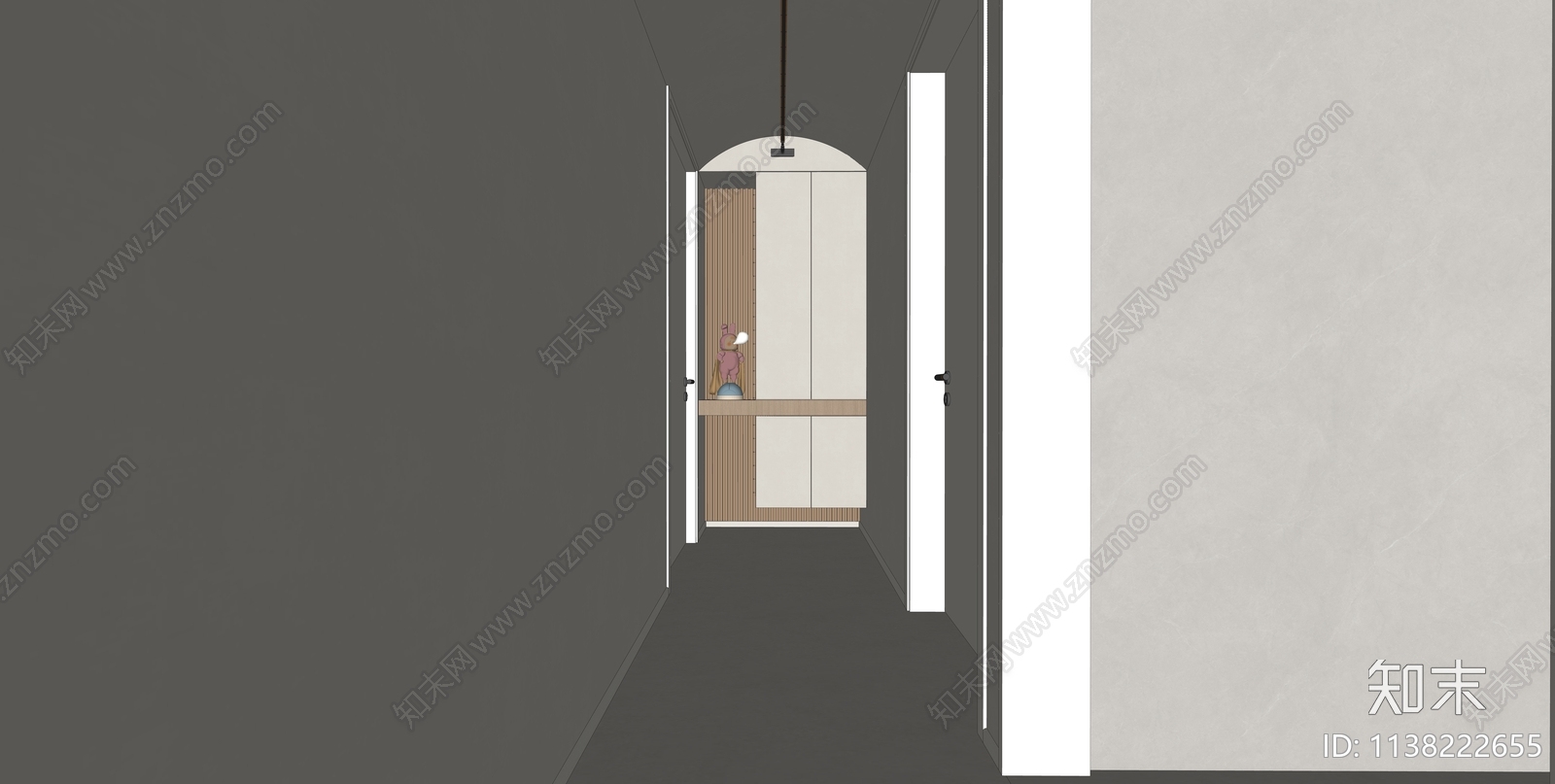 现代装饰性玄关SU模型下载【ID:1138222655】