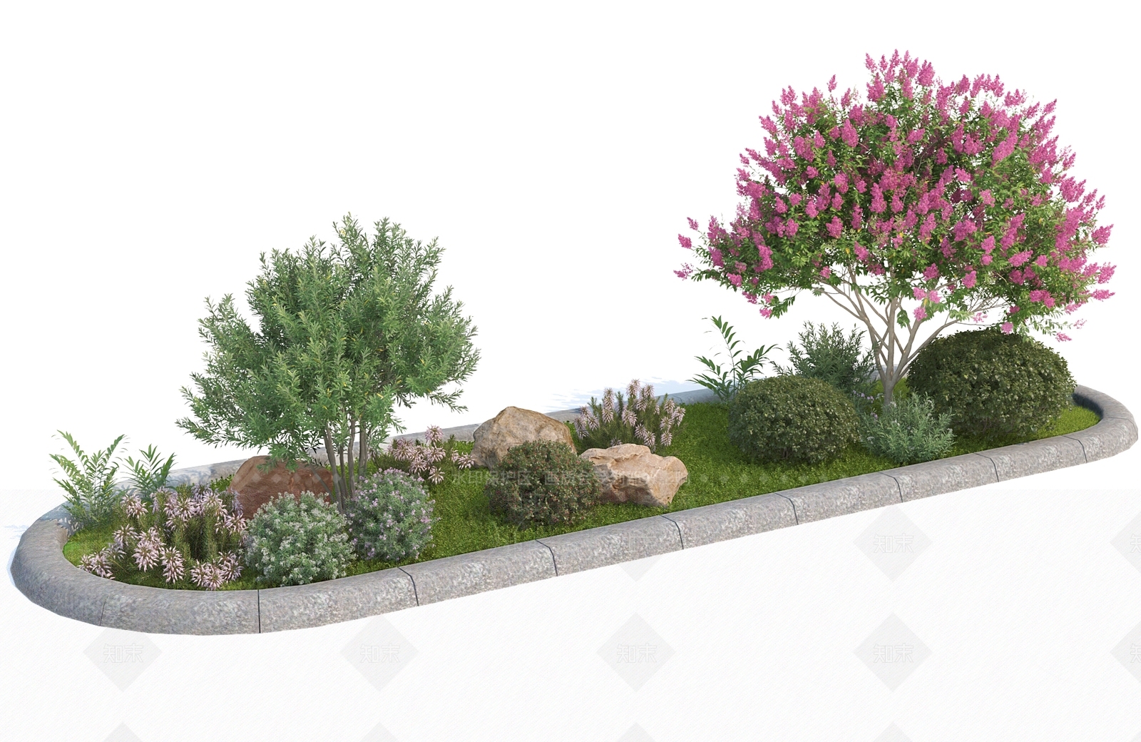 花坛3D模型下载【ID:1138231877】