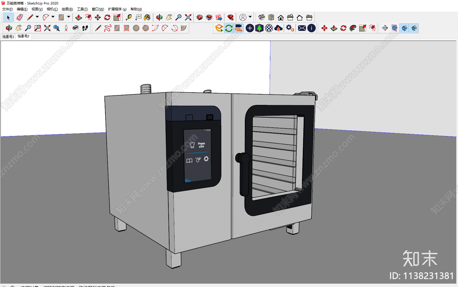 专业商用万能蒸烤箱SU模型下载【ID:1138231381】
