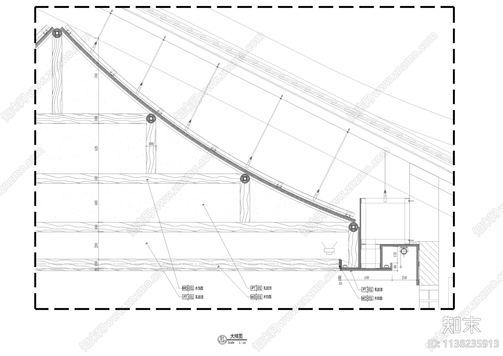 中餐中式吊顶大样施工图下载【ID:1138235913】