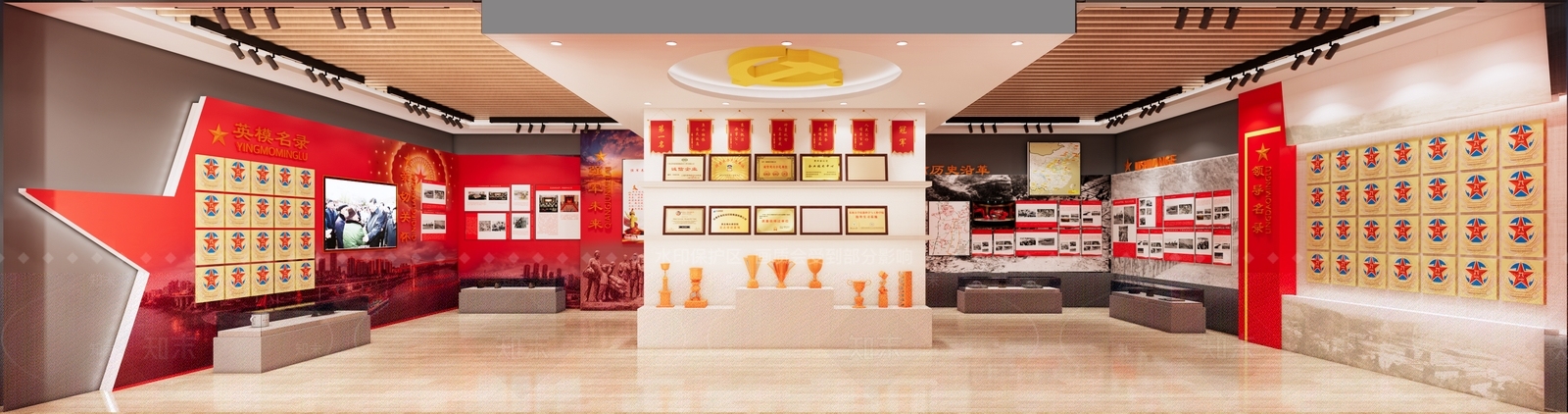 现代党建展厅SU模型下载【ID:1138783535】