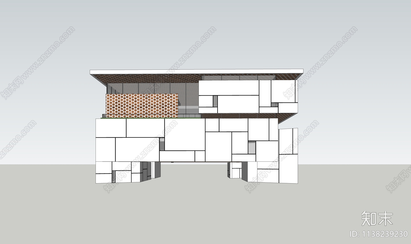 现代文化中心SU模型下载【ID:1138239230】