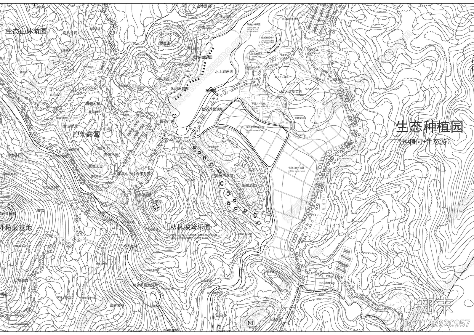 48套生态农庄生态园规划景观平面图施工图下载【ID:1138320957】