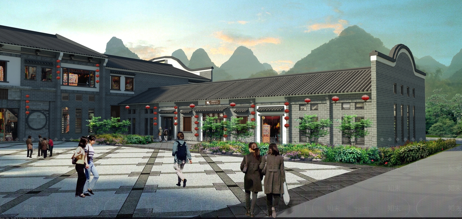 南方新中式游客中心SU模型下载【ID:1138255169】