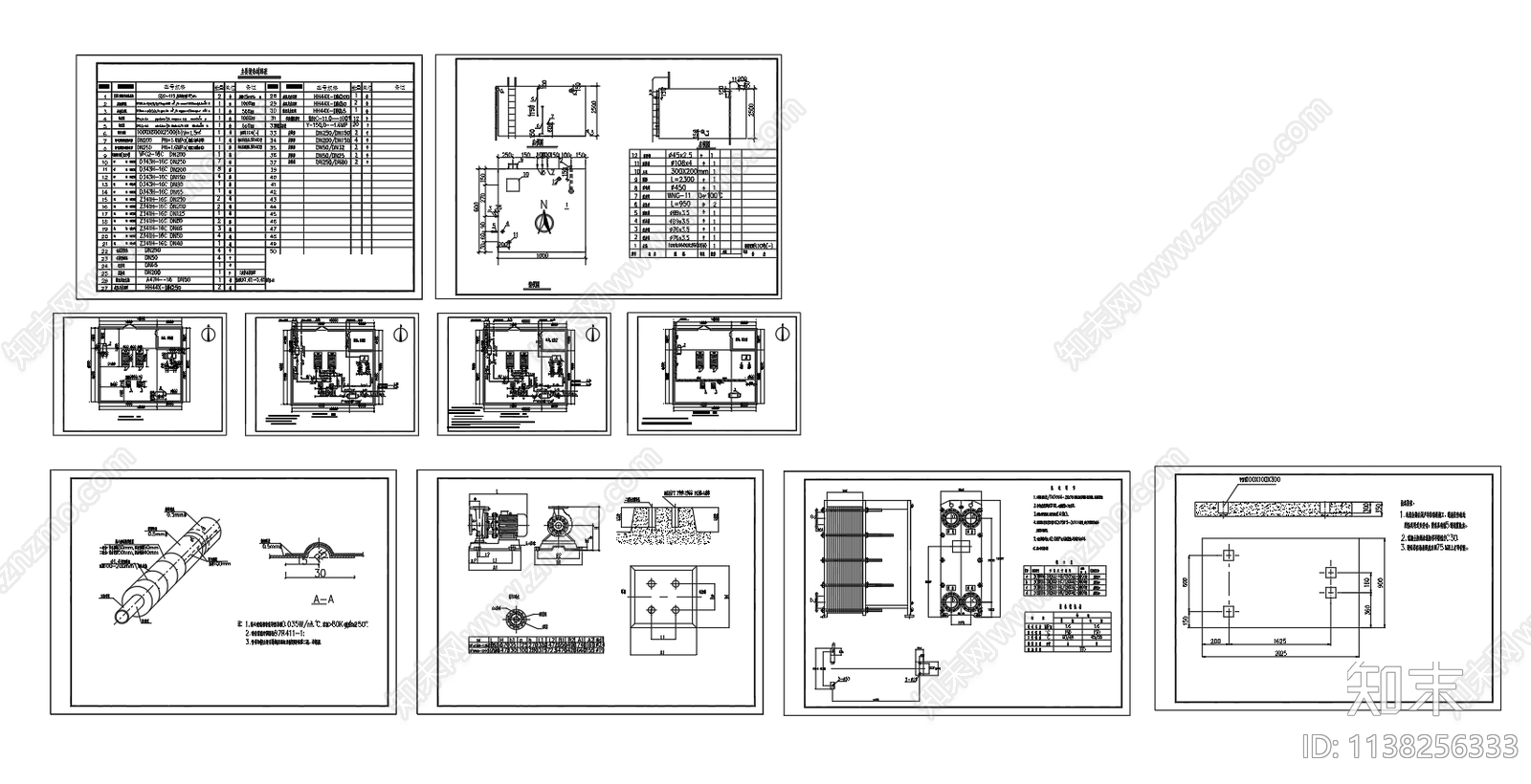 某换热站设备cad施工图下载【ID:1138256333】