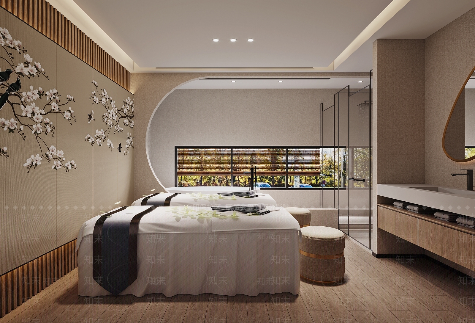新中式美容SPA店3D模型下载【ID:1138265355】
