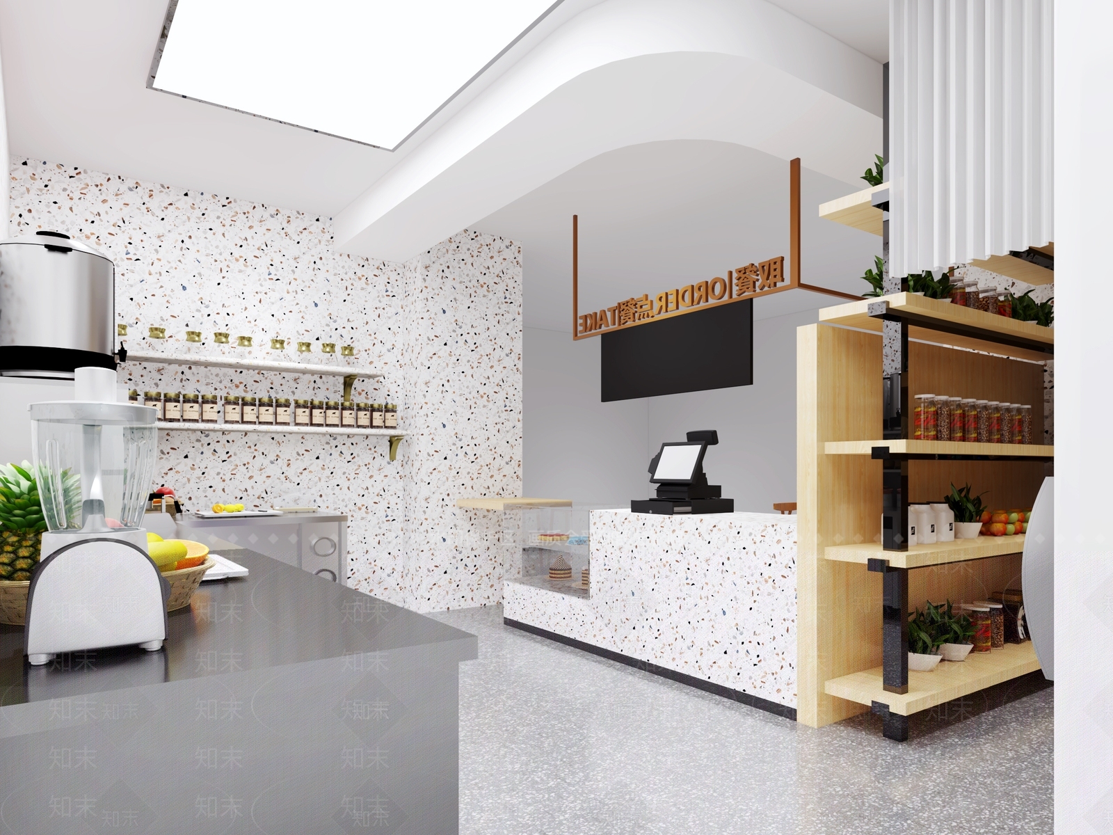 现代甜品奶茶店3D模型下载【ID:1138266258】