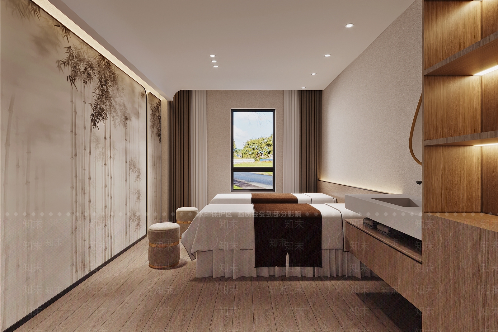 新中式美容SPA店3D模型下载【ID:1138265355】