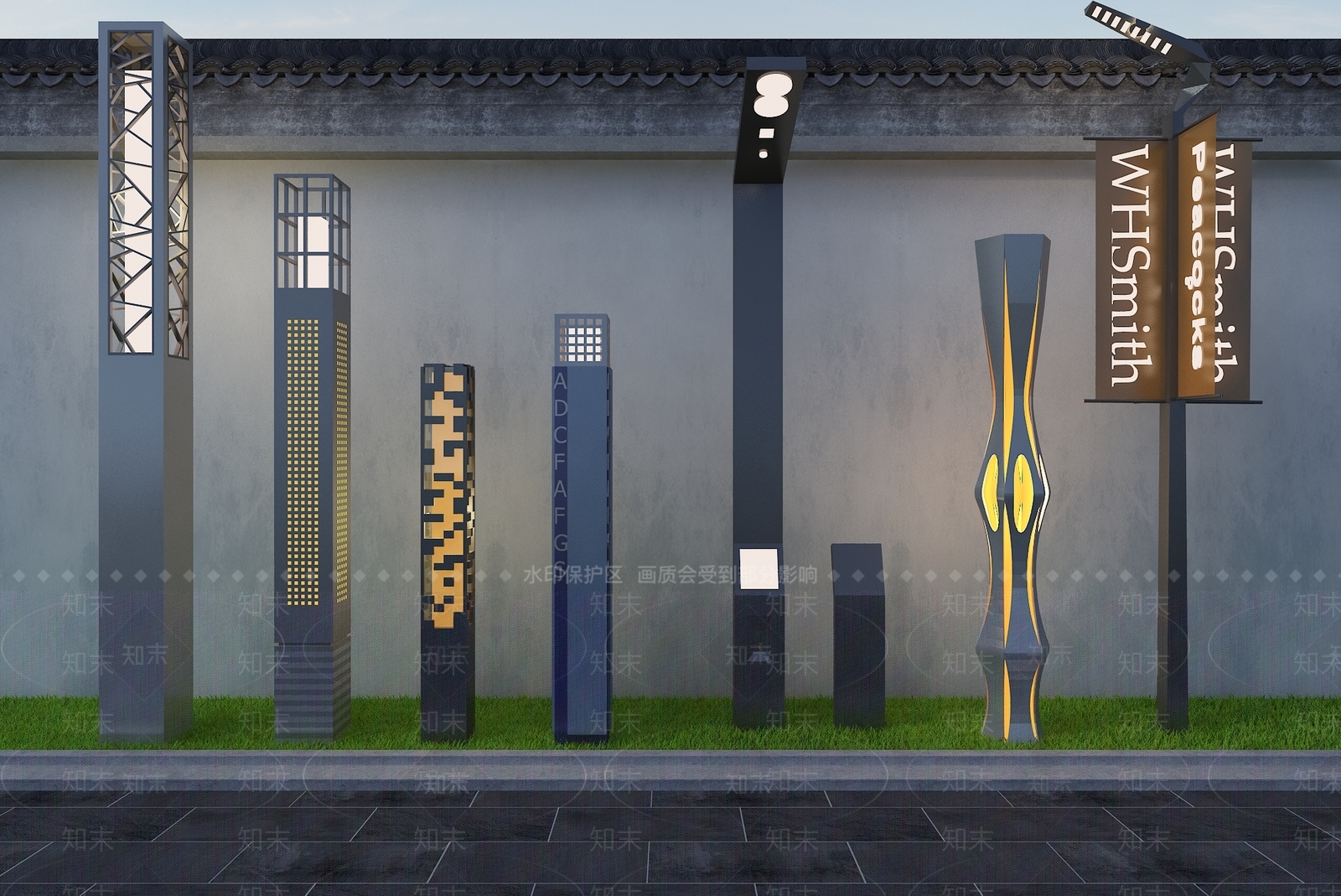 户外灯3D模型下载【ID:1167236149】