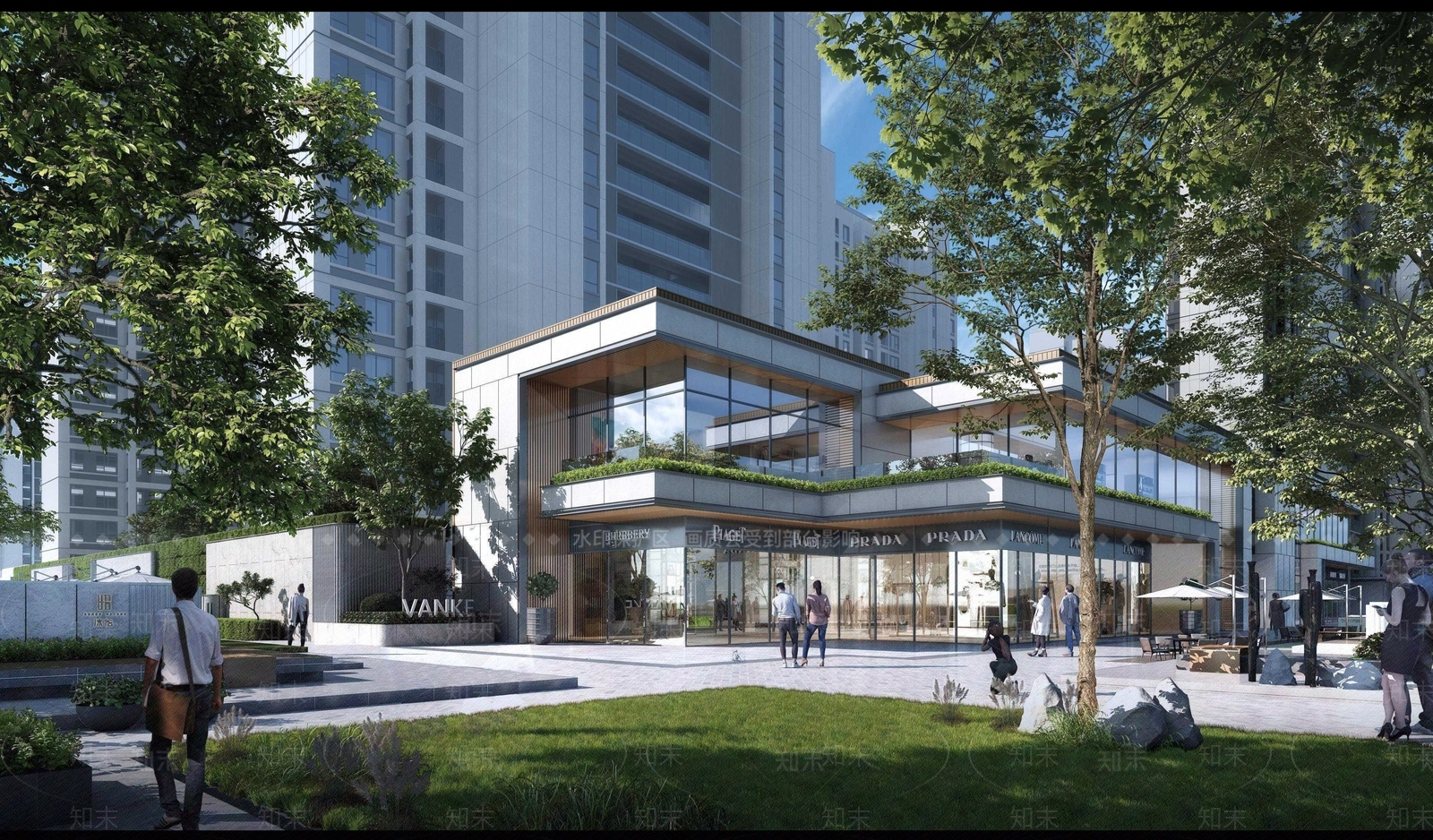 现代商业多层SU模型下载【ID:1138281384】