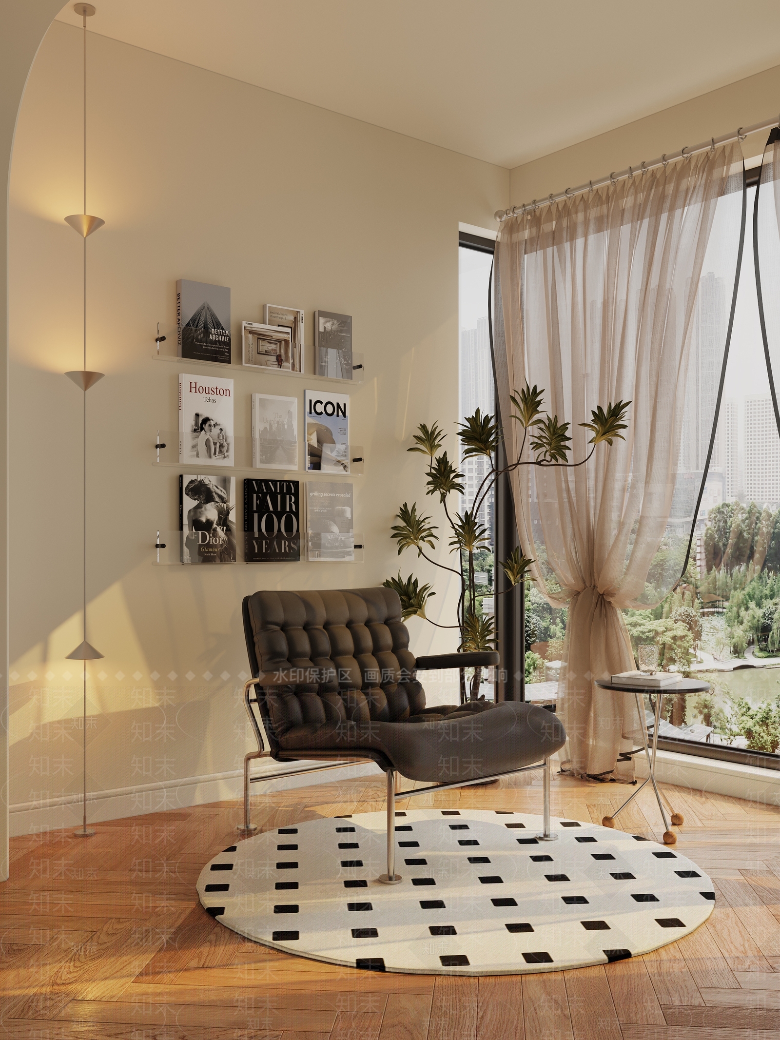 北欧阳台休闲椅3D模型下载【ID:1138282698】