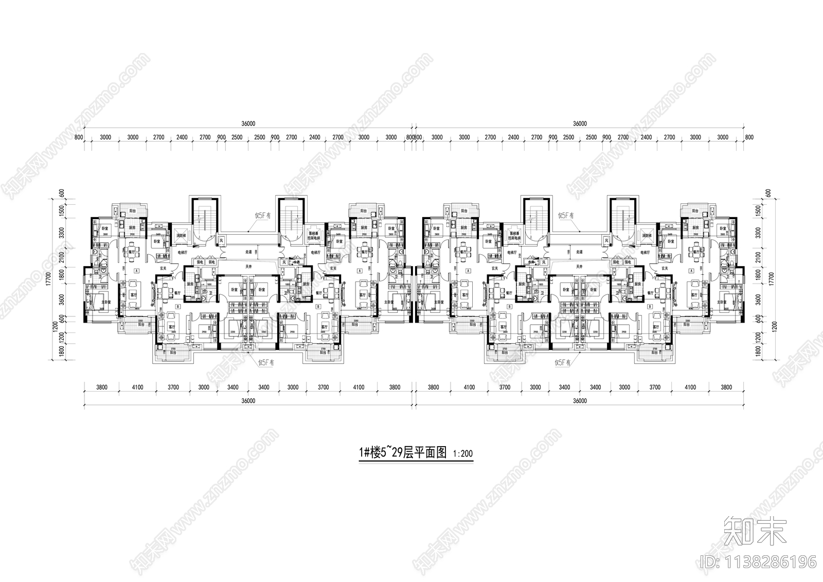 现代高层住宅建筑效果图cad施工图下载【ID:1138286196】