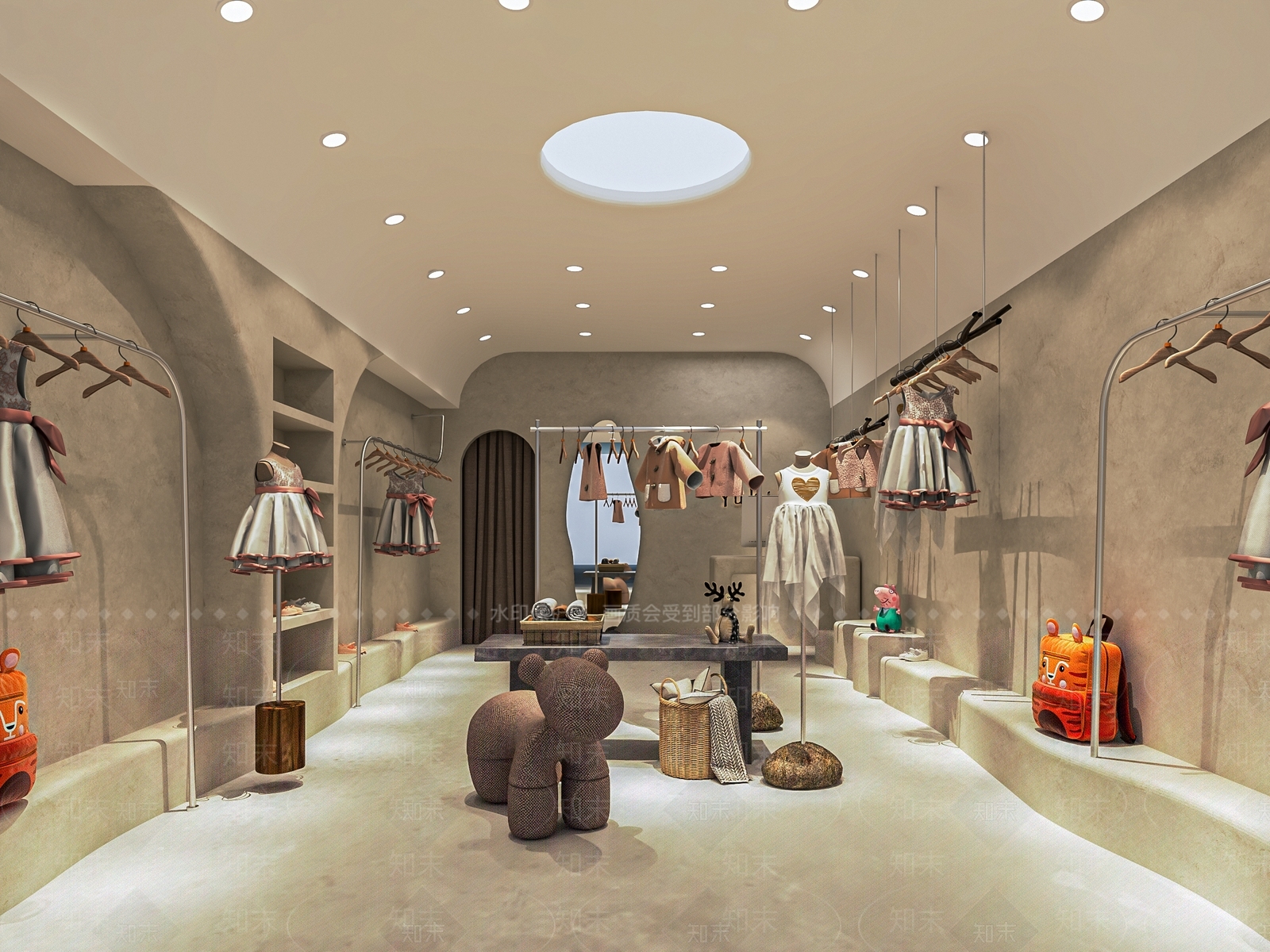 侘寂童装店SU模型下载【ID:1138297491】