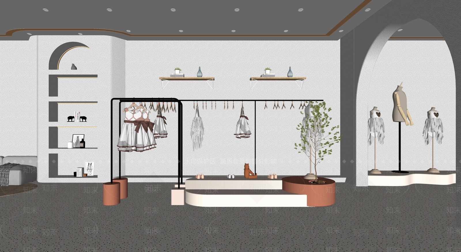现代童装店SU模型下载【ID:1138297732】