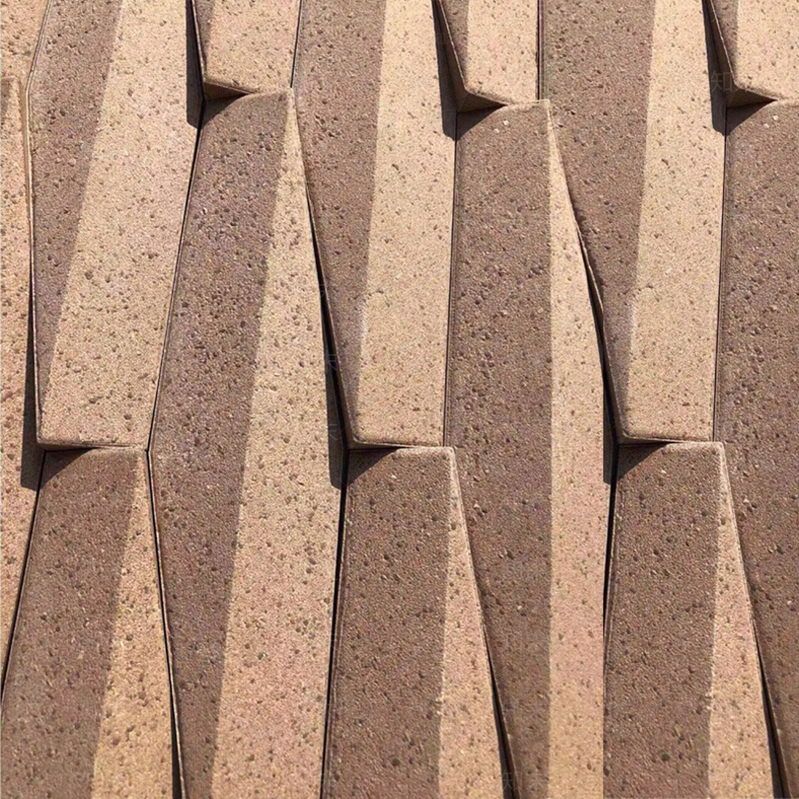 棕黄色异形外墙手工砖贴图下载【ID:1138296974】