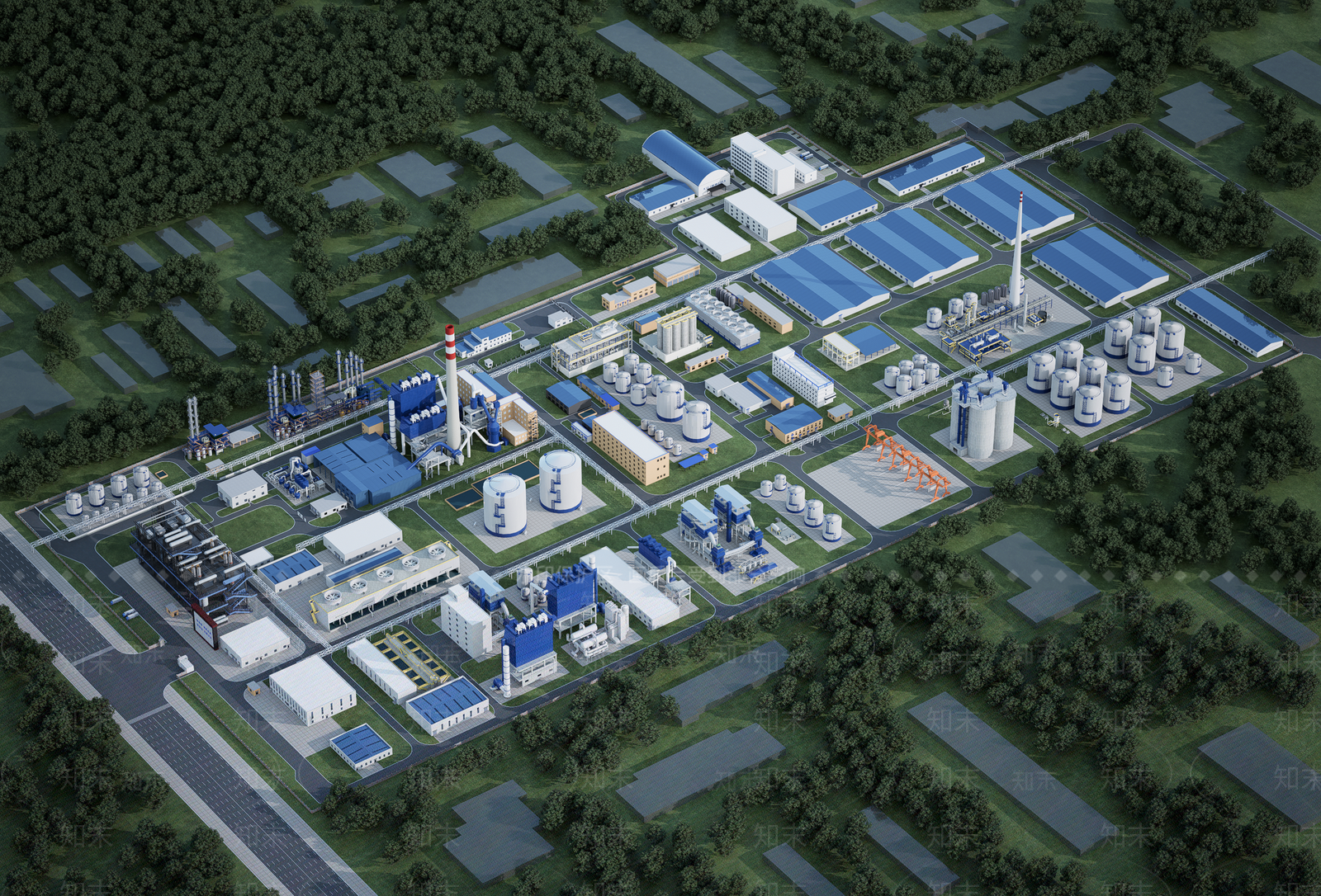现代工业建筑SU模型下载【ID:1138300707】