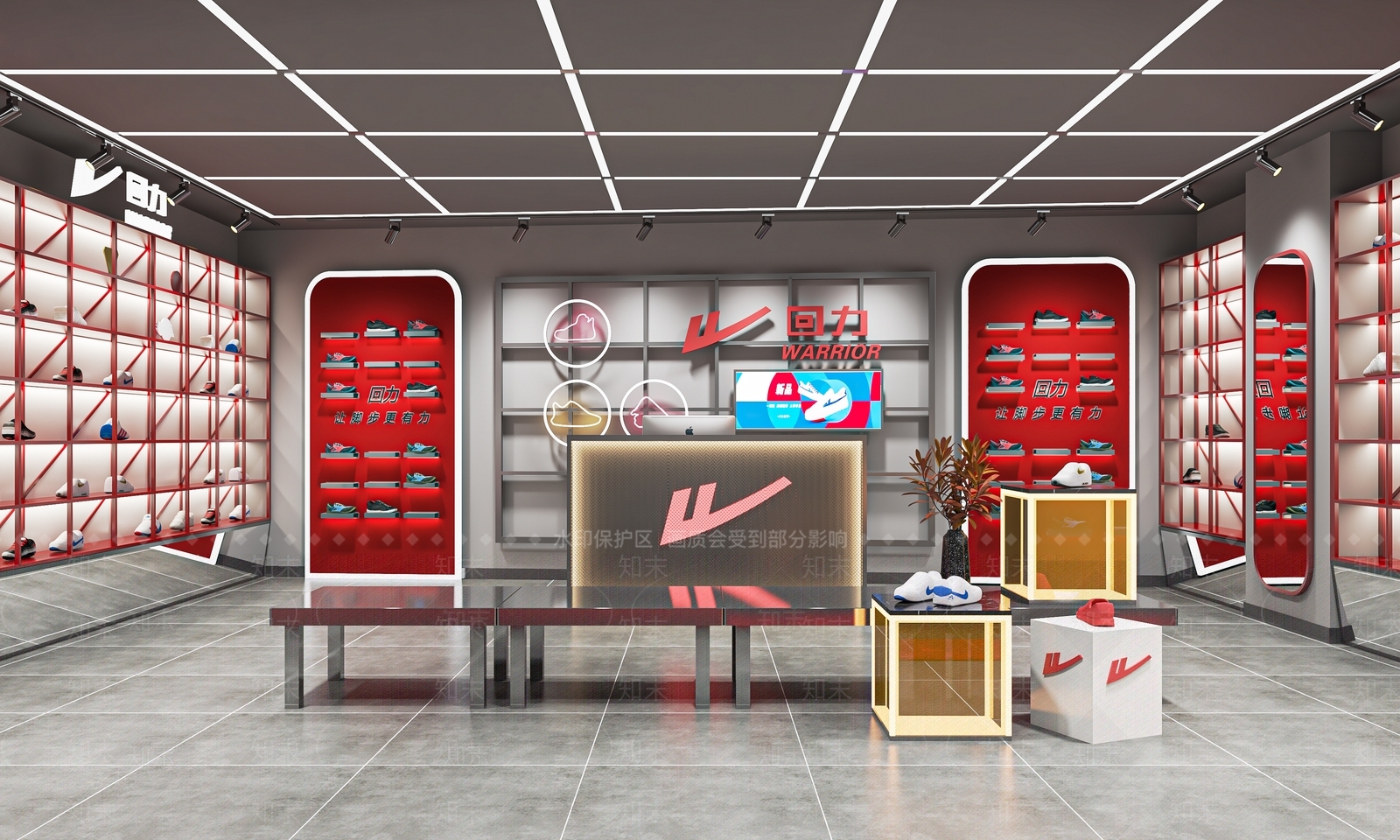现代鞋店SU模型下载【ID:1138302470】