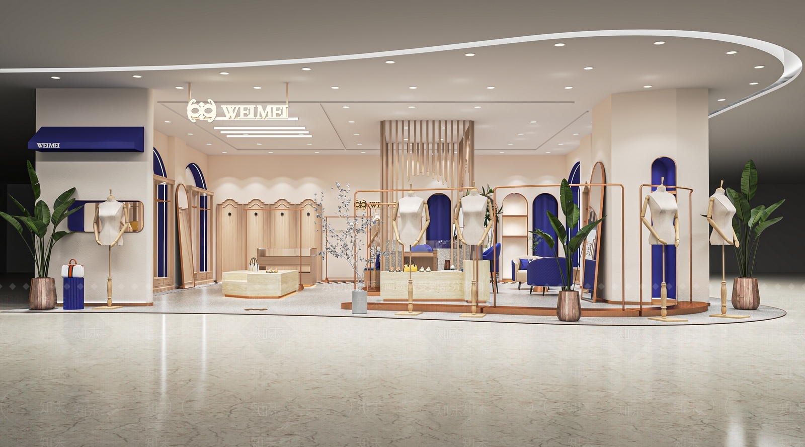 现代服装店SU模型下载【ID:1138305753】