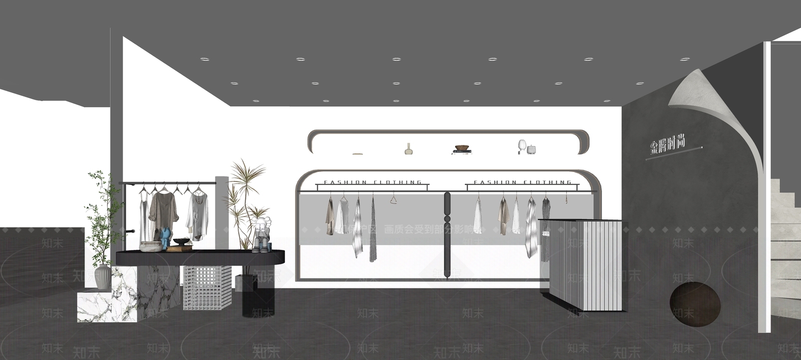 现代服装店SU模型下载【ID:1138305789】