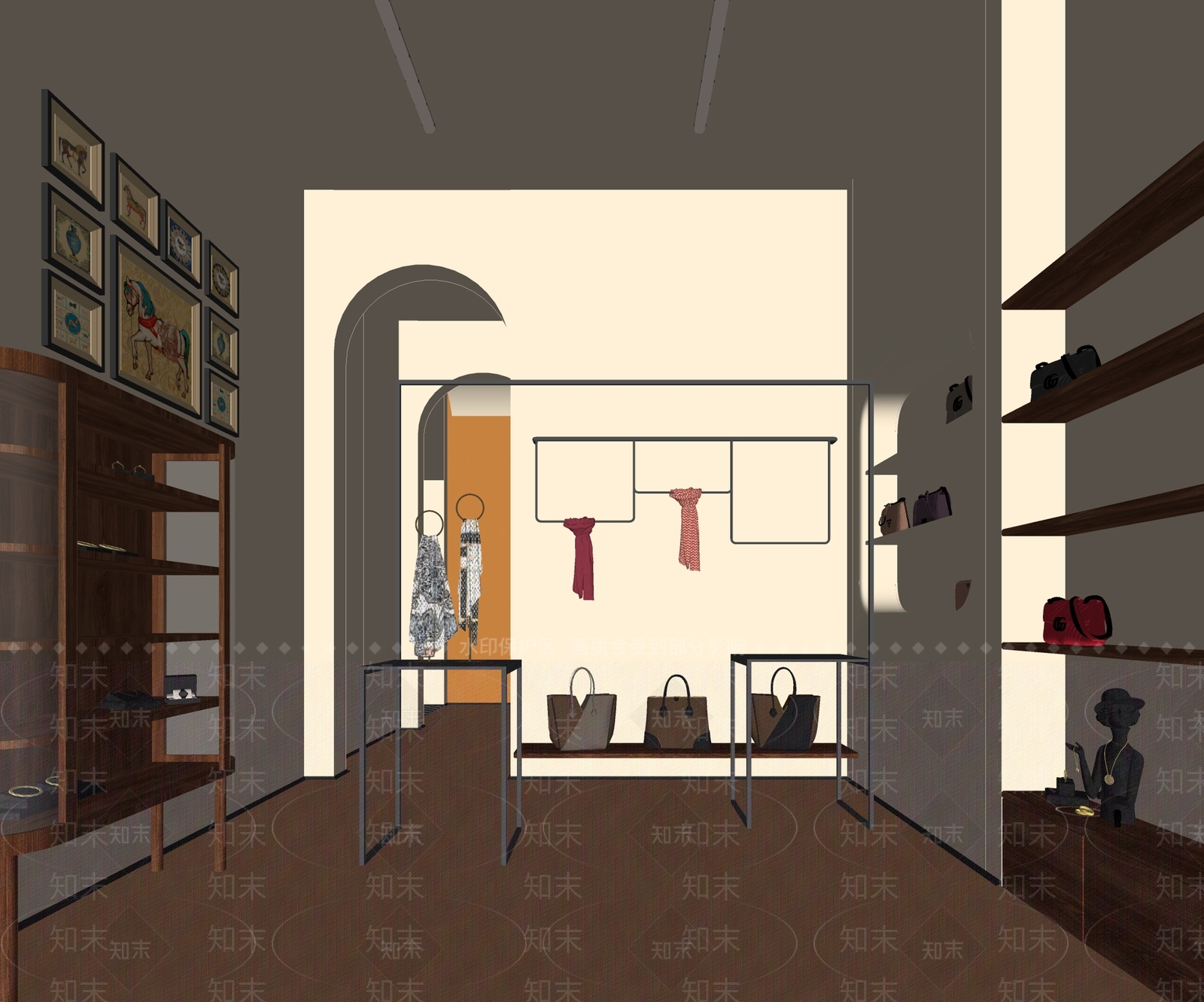 现代包包店SU模型下载【ID:1138305865】