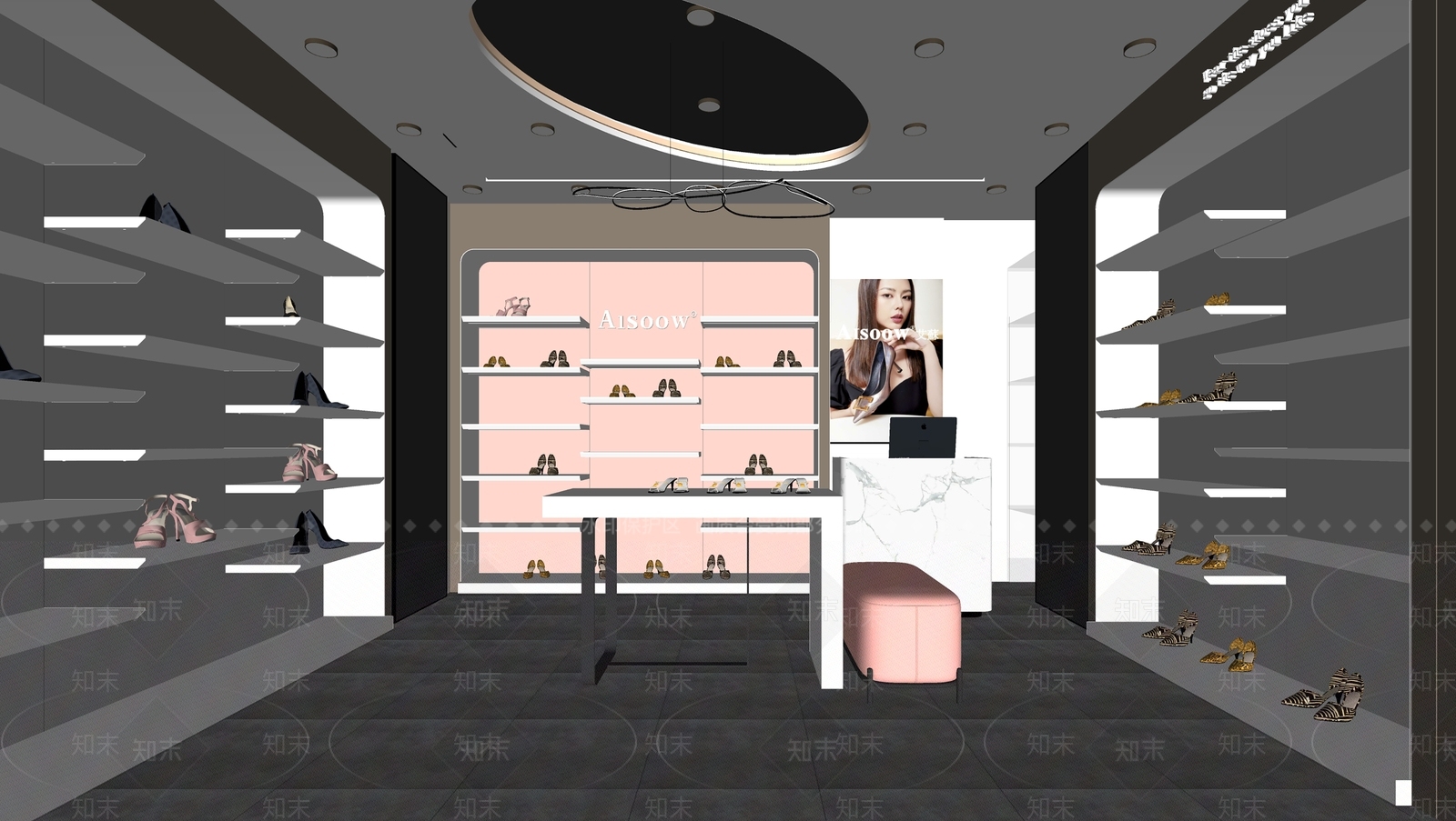 现代鞋店SU模型下载【ID:1138305528】