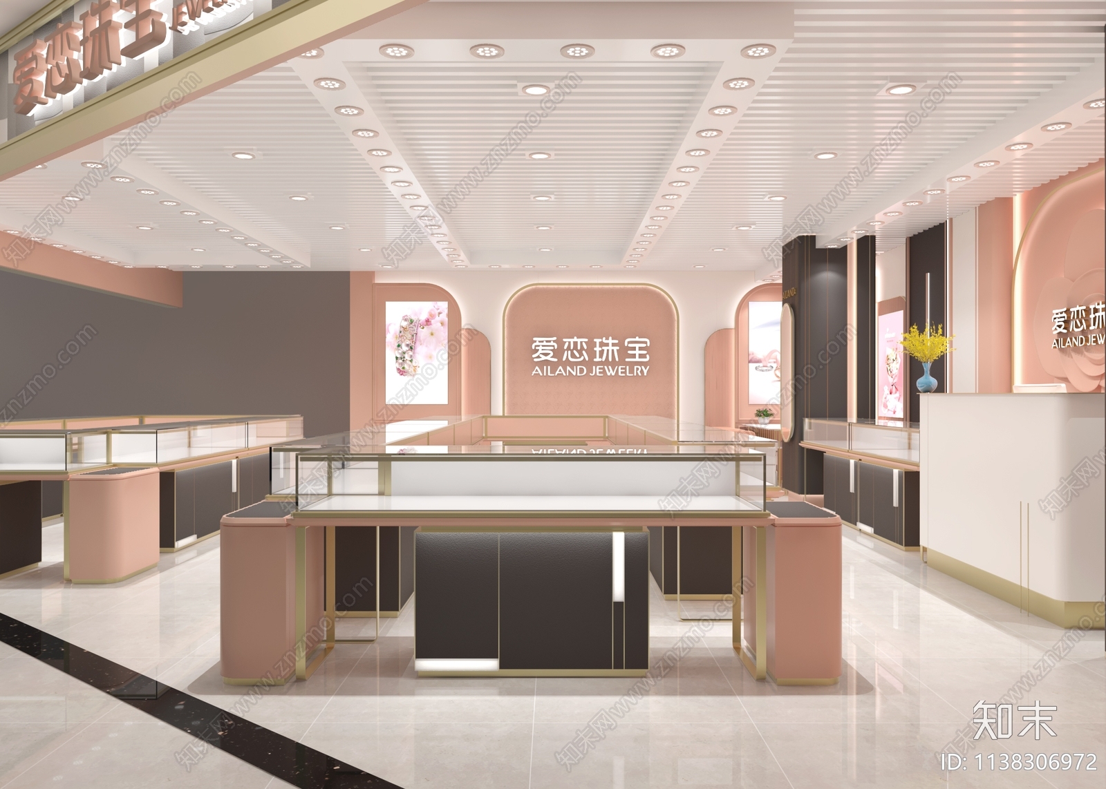 现代珠宝店黄金店3D模型下载【ID:1138306972】