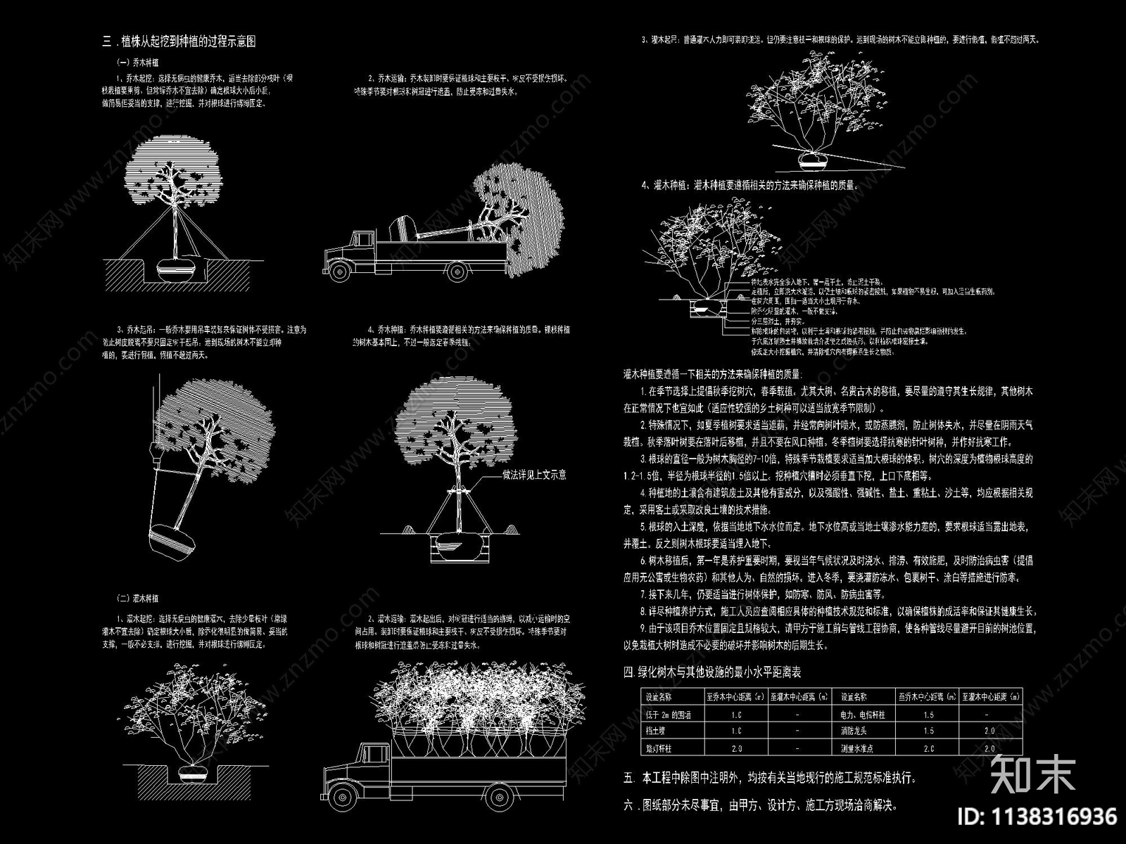 园林景观植物水电结构设计说明cad施工图下载【ID:1138316936】