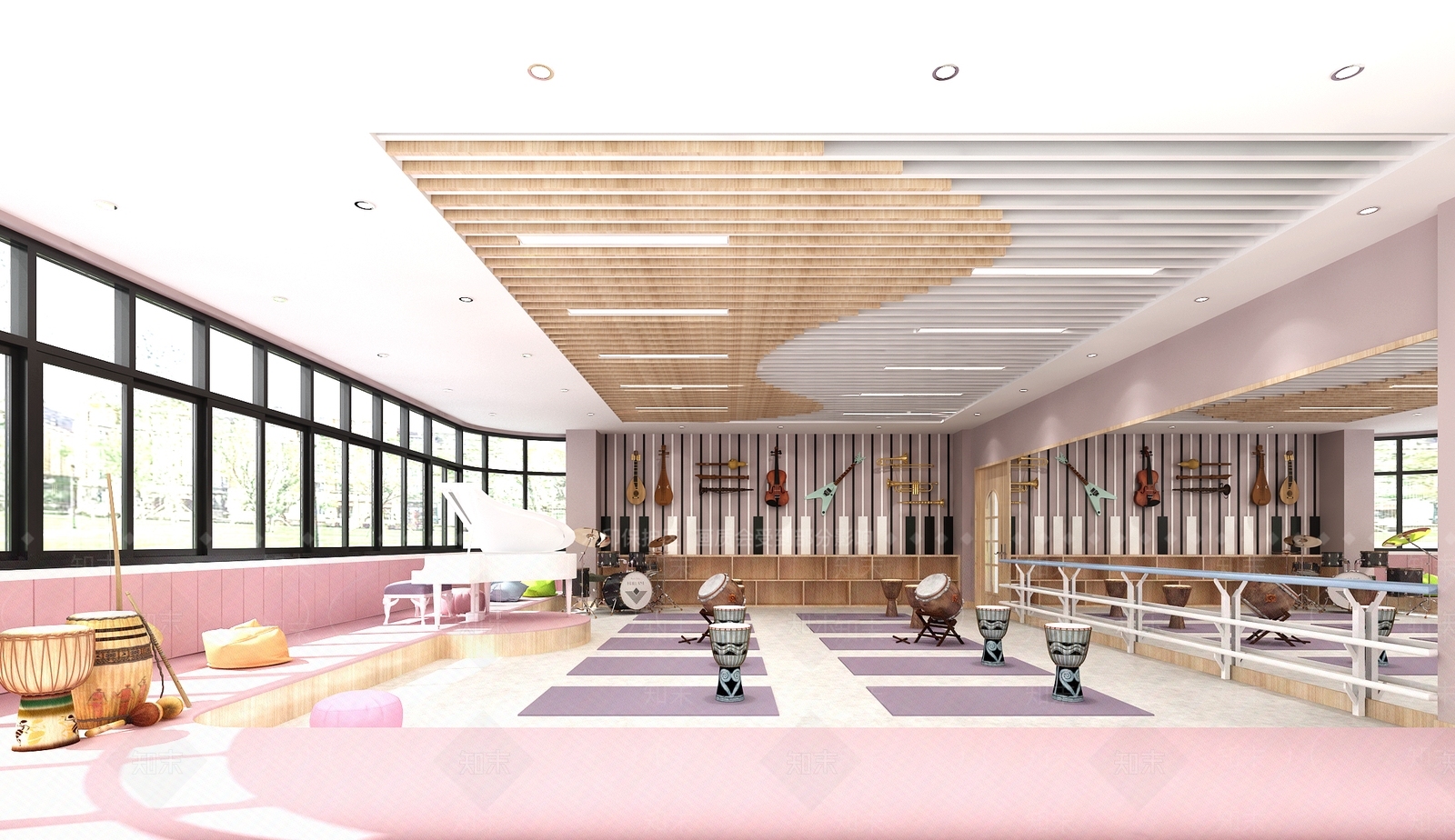 现代音乐教室SU模型下载【ID:1138317625】