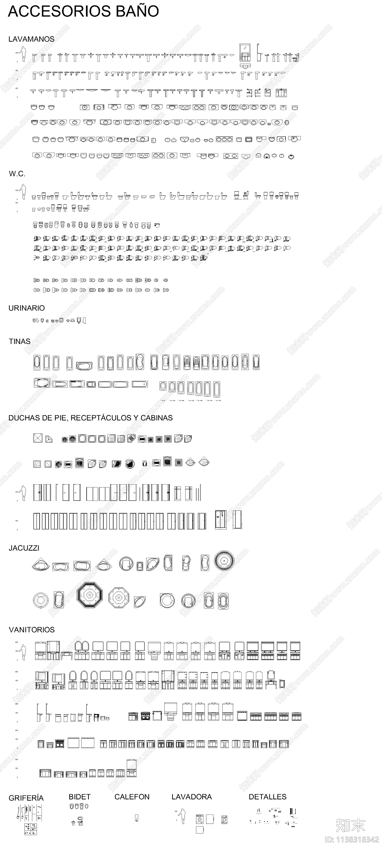 卫生间构件cad施工图下载【ID:1138318342】