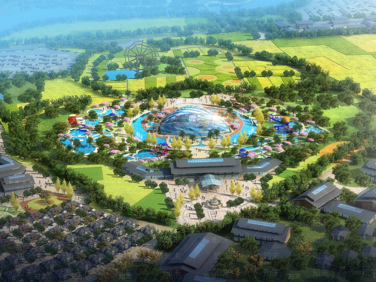 现代水上游乐园3D模型下载【ID:1138319813】