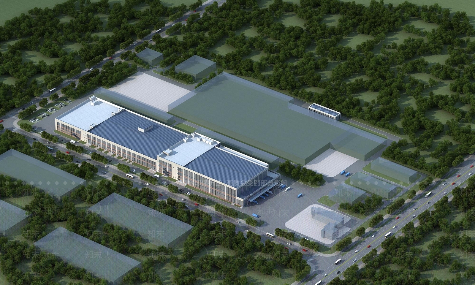 现代工业厂房3D模型下载【ID:1138320315】