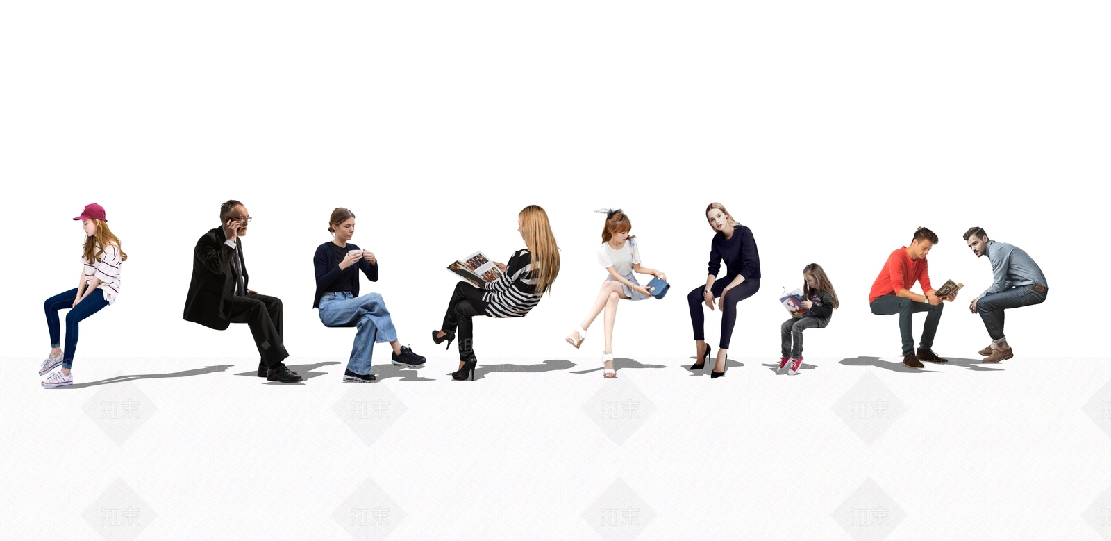 2D坐姿人物SU模型下载【ID:1138321849】