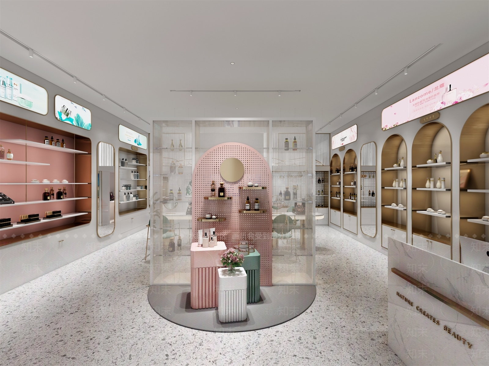 现代美容美甲店SU模型下载【ID:1138323935】