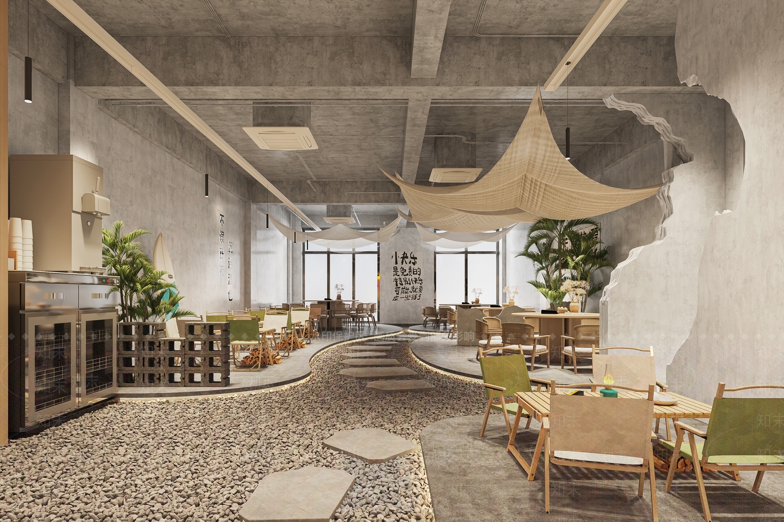 现代露营烧烤店3D模型下载【ID:1138339503】