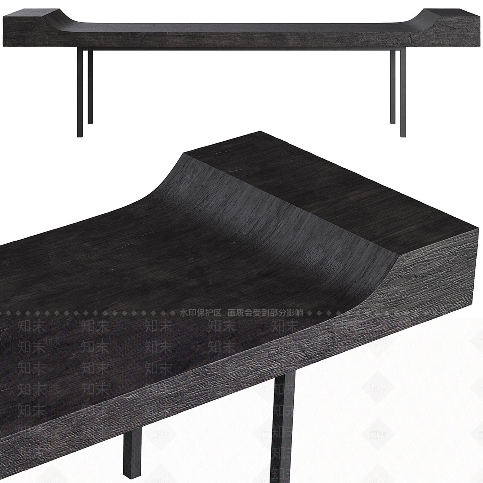 Bench北欧长凳3D模型下载【ID:1138342699】