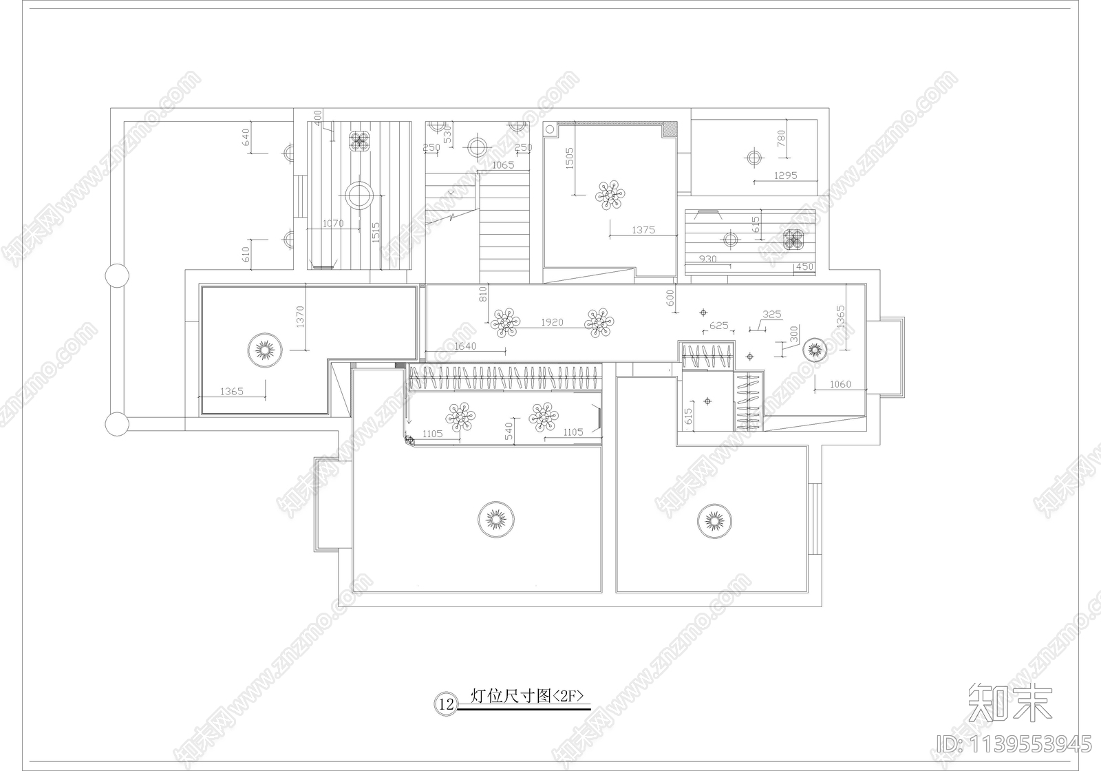 新中式三层别墅cad施工图下载【ID:1139553945】