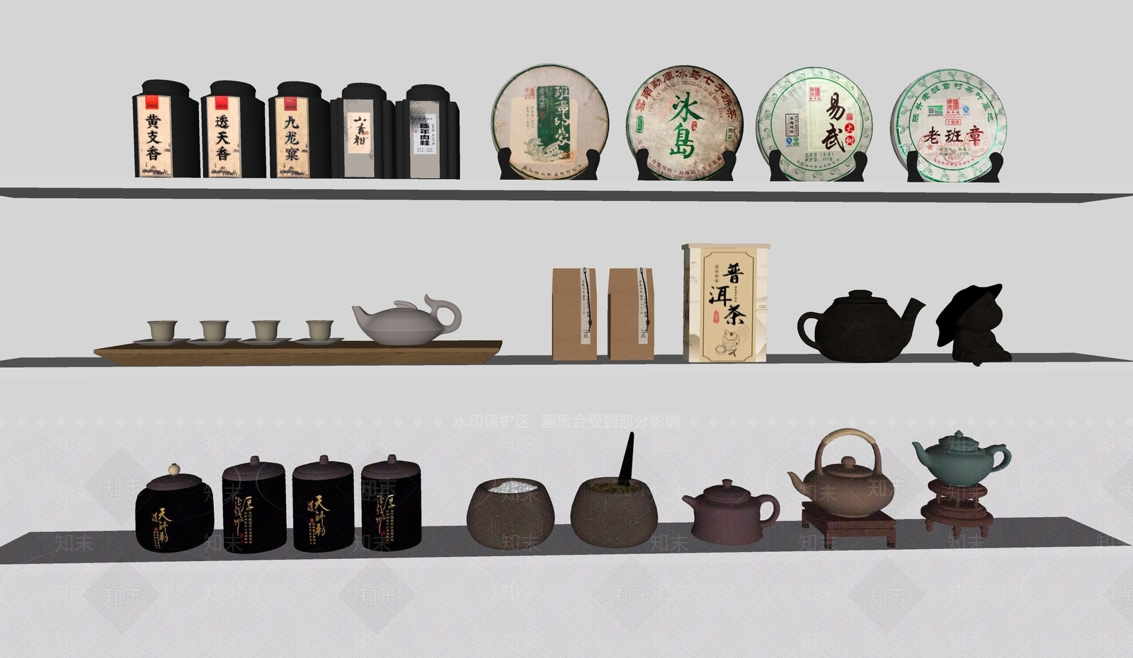 茶具SU模型下载【ID:1138344739】