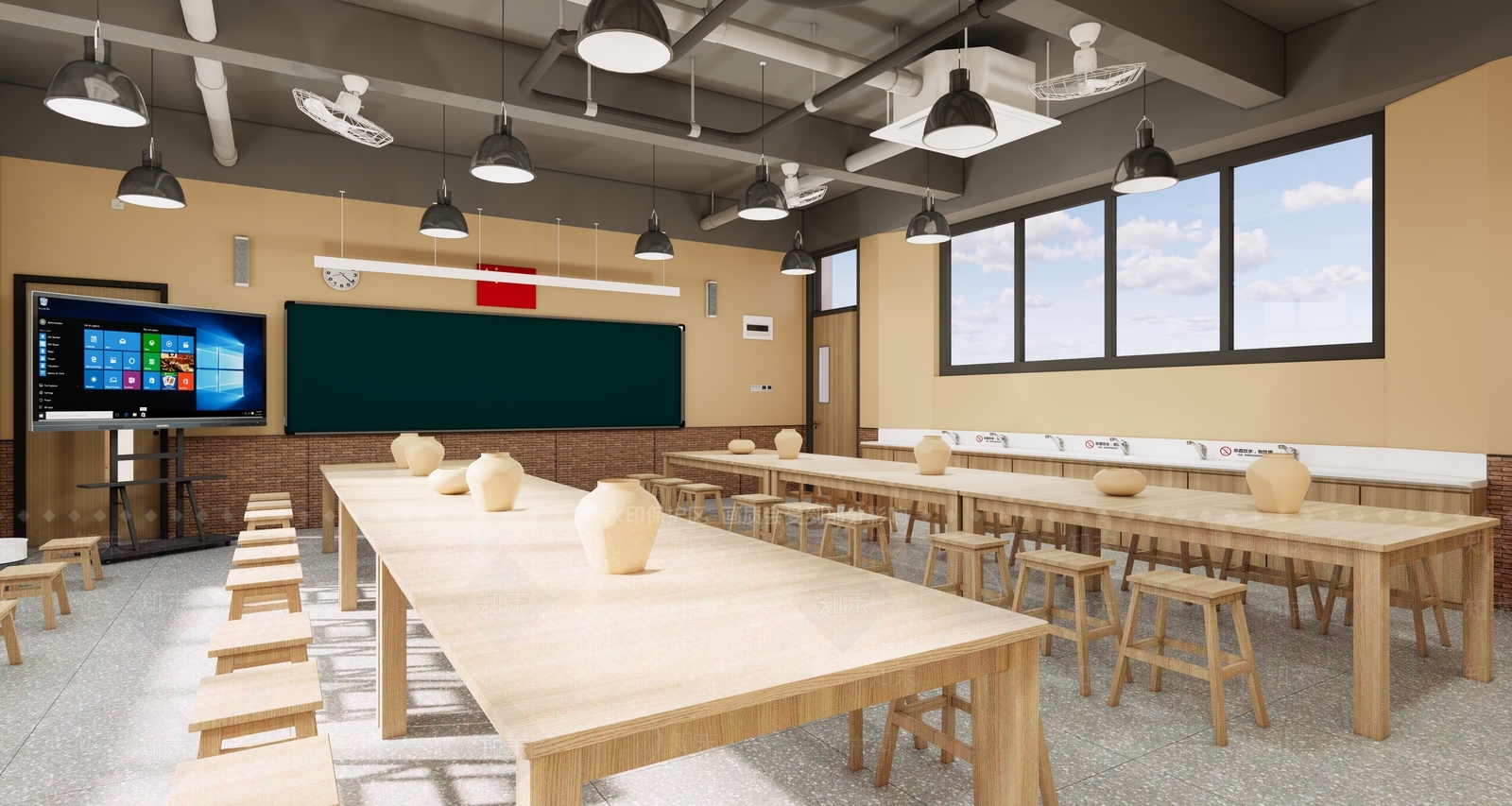 现代手工坊SU模型下载【ID:1138344874】