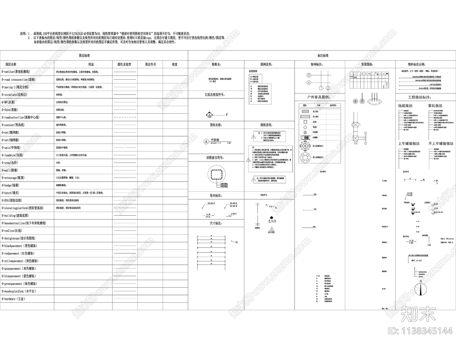 标注图例施工图下载【ID:1138345144】