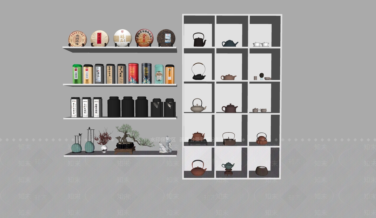 茶具茶具SU模型下载【ID:1138345867】
