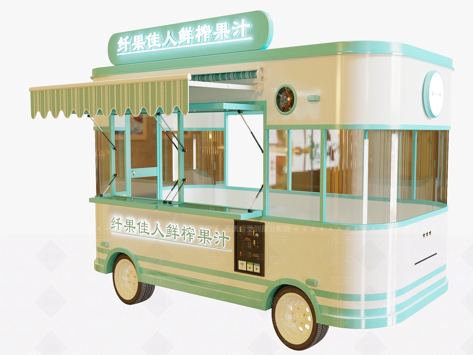 快餐车3D模型下载【ID:1138347749】