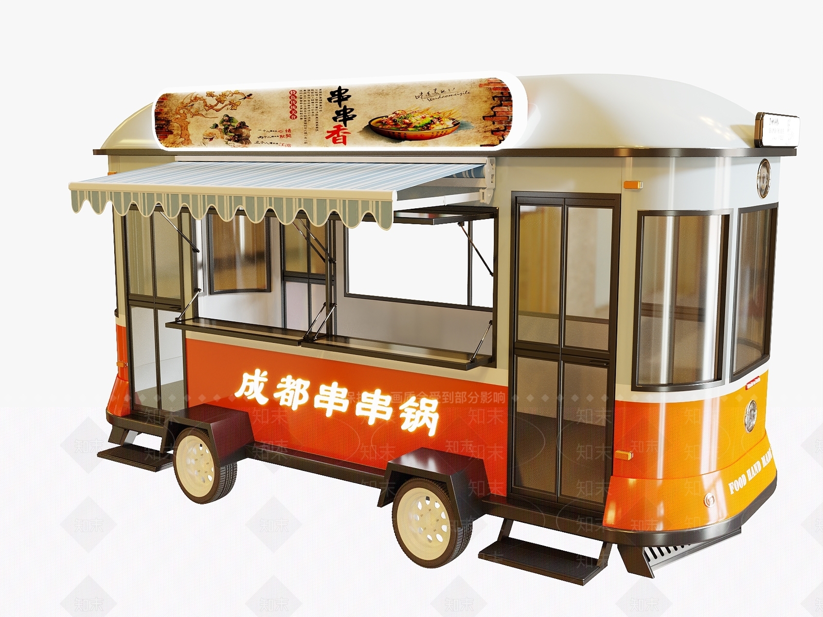 快餐车3D模型下载【ID:1138347884】