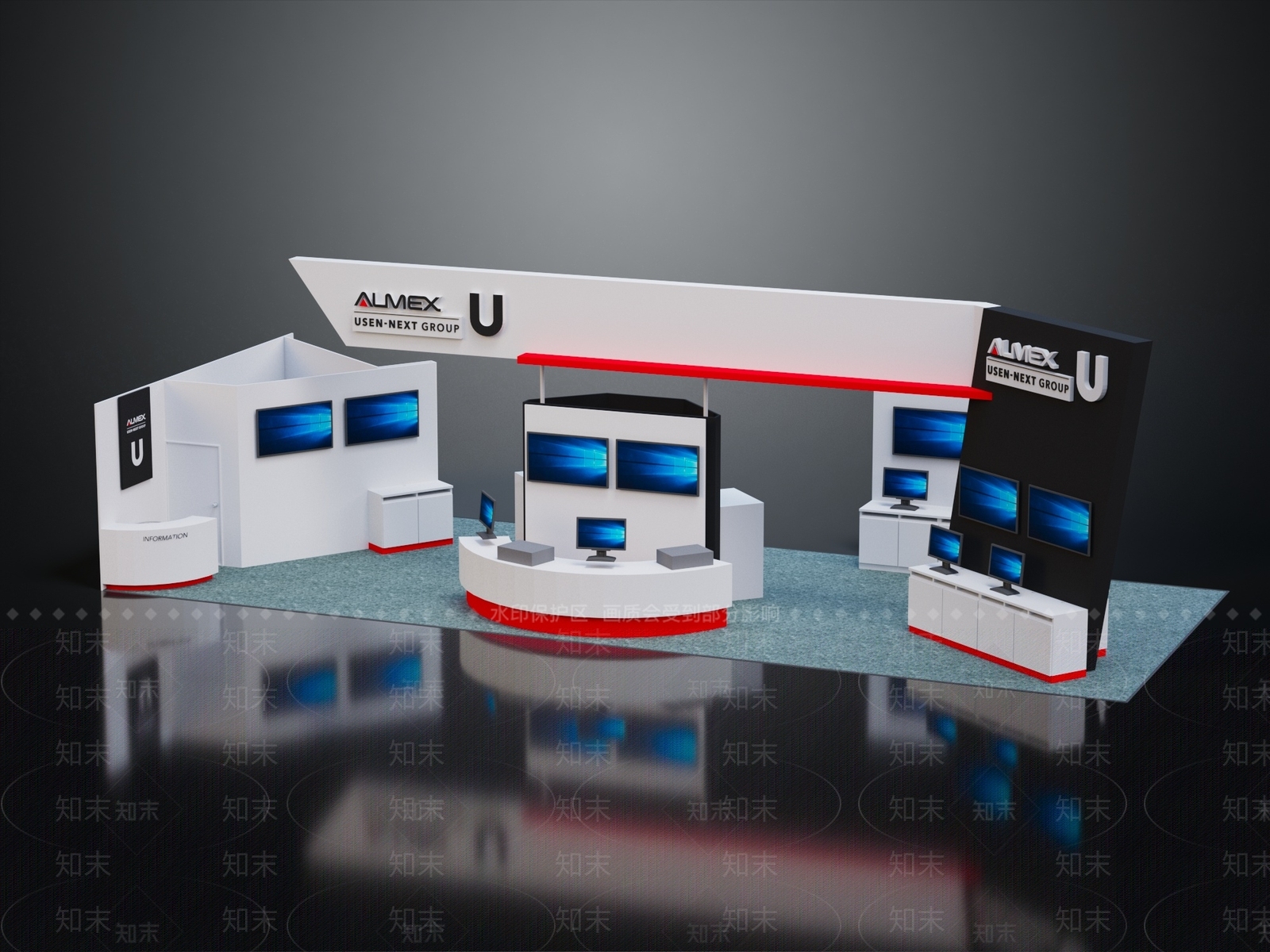 现代概念展亭3D模型下载【ID:1138349209】