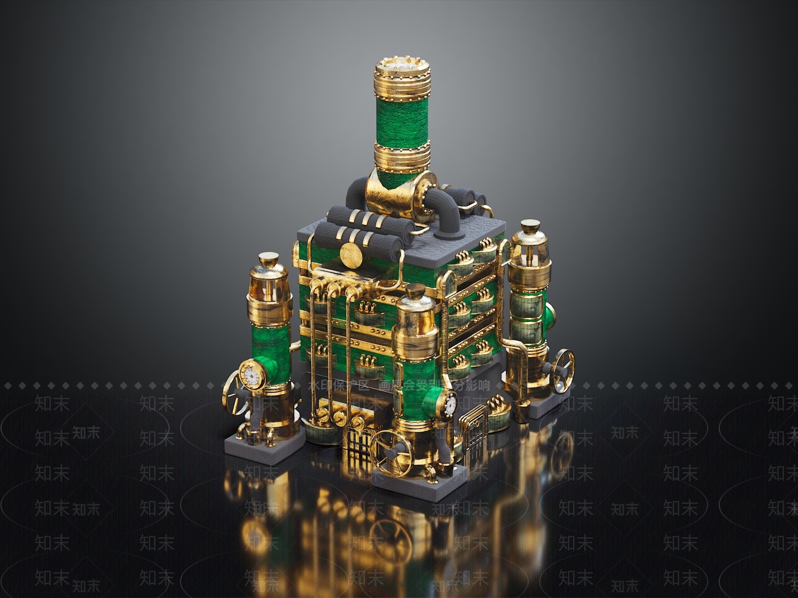 现代蒸汽朋克3D模型下载【ID:1138352024】_知末3d模型网