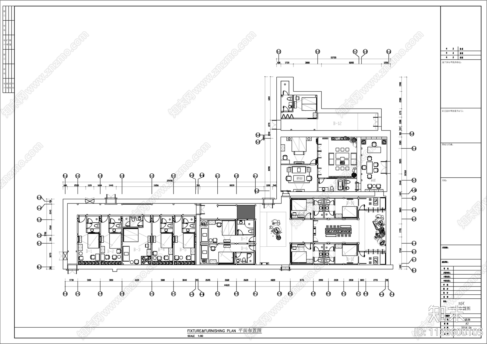 50套民宿度假酒店室内装修施工图下载【ID:1138600105】