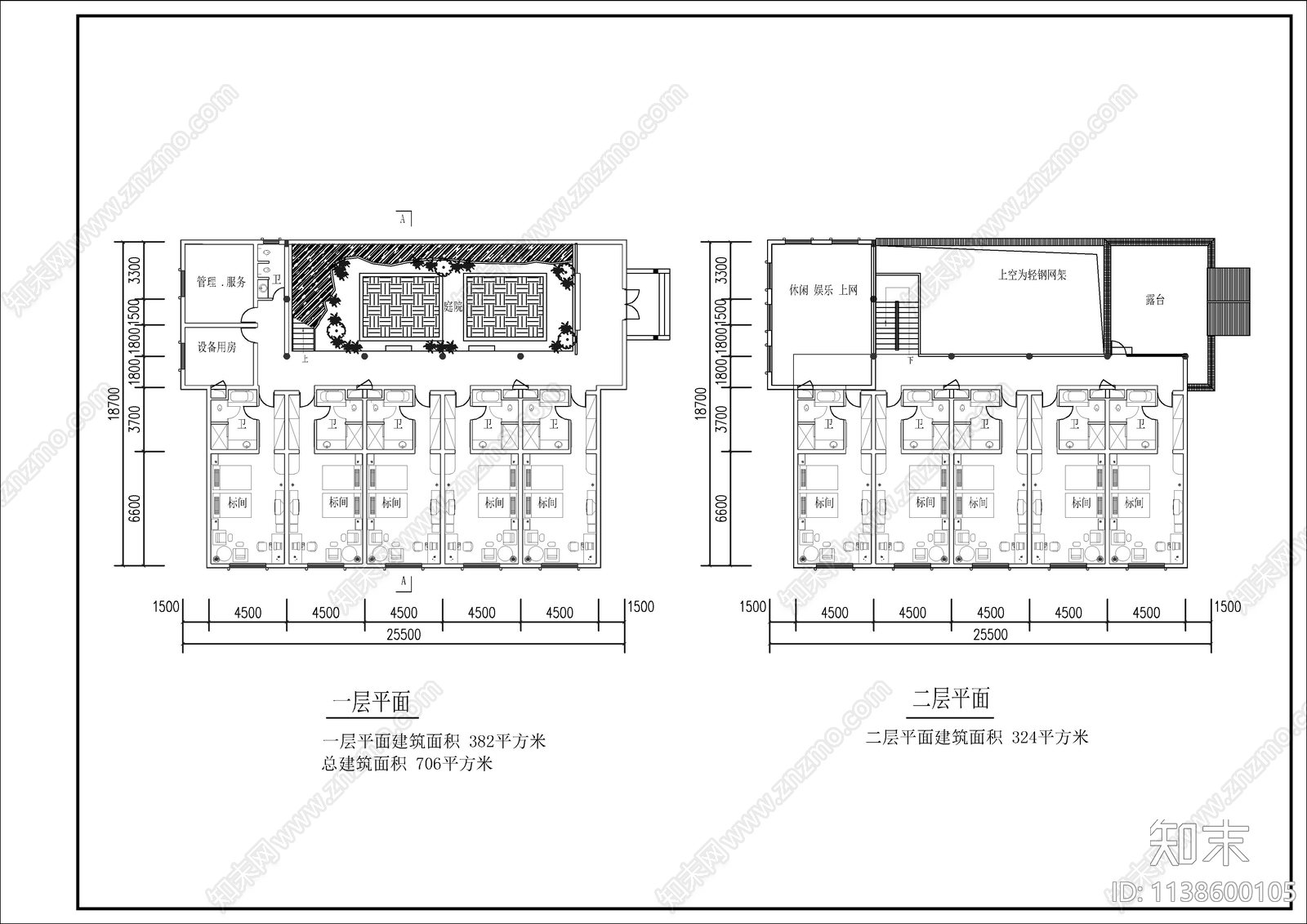 50套民宿度假酒店室内装修施工图下载【ID:1138600105】