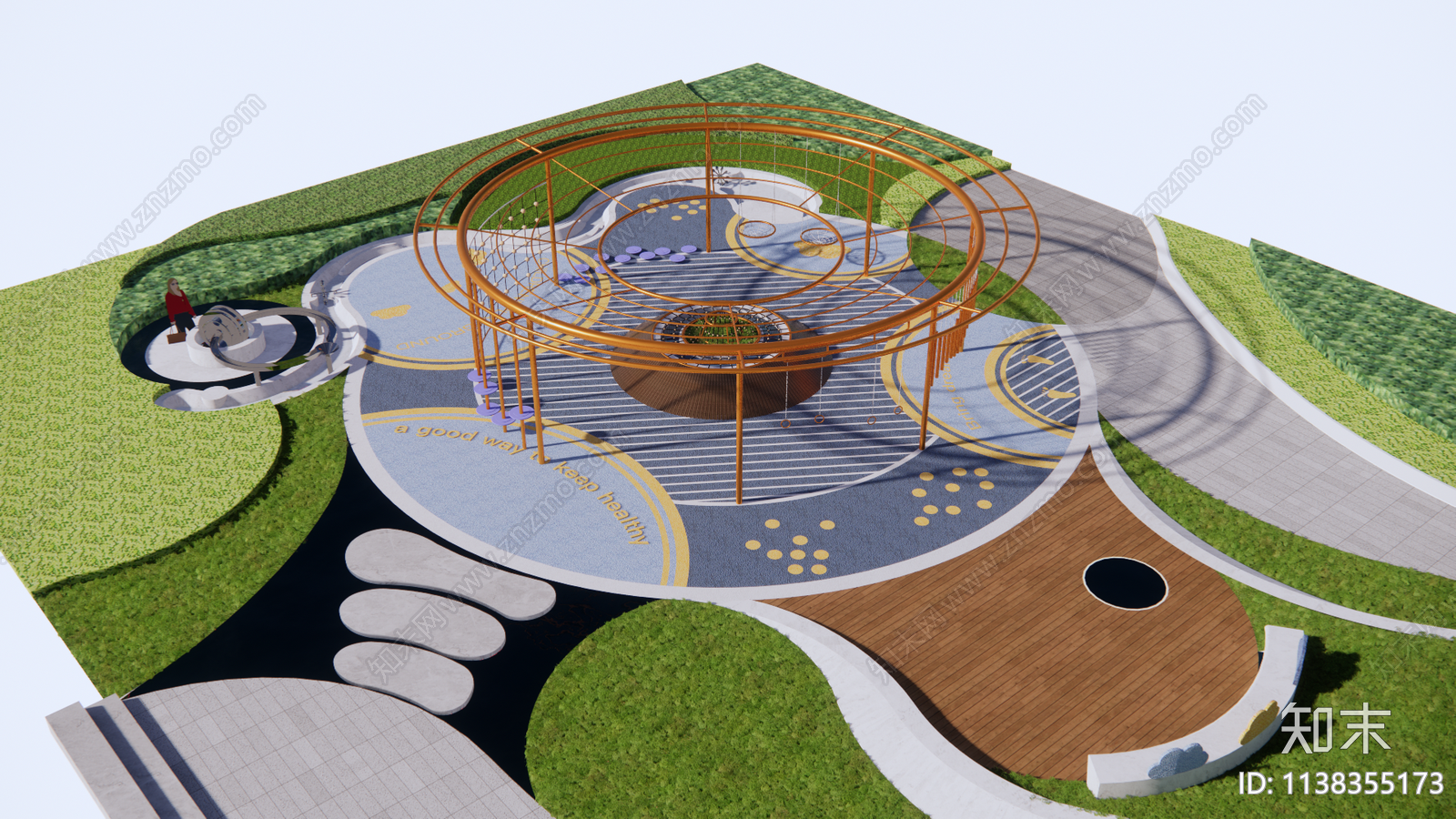 现代儿童游乐区SU模型下载【ID:1138355173】