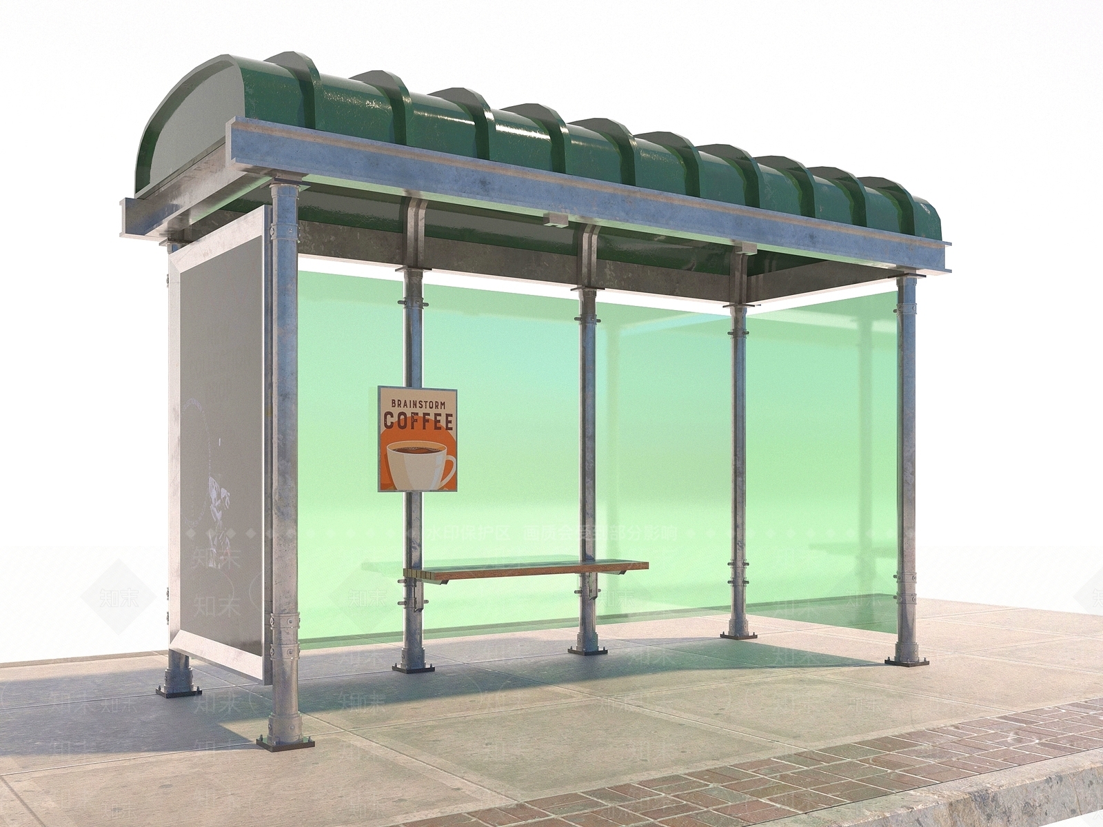 现代风格巴士站3D模型下载【ID:1138362317】