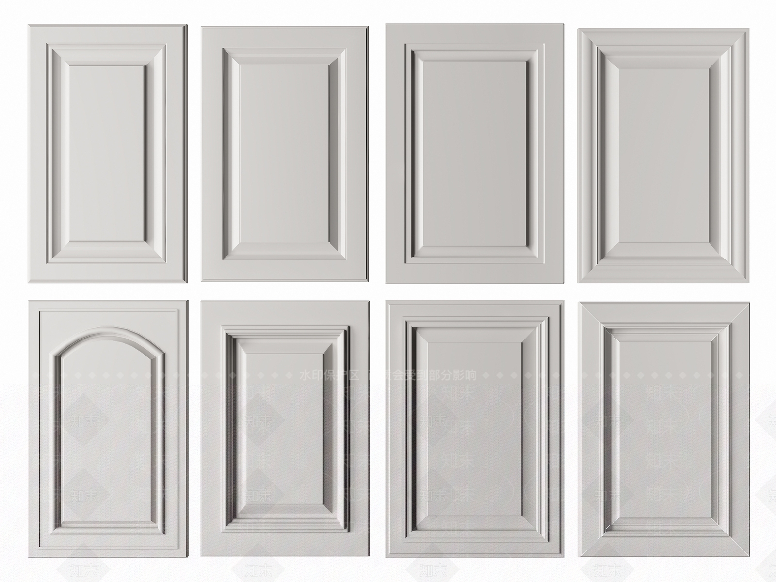 简欧橱柜门板3D模型下载【ID:1138498368】