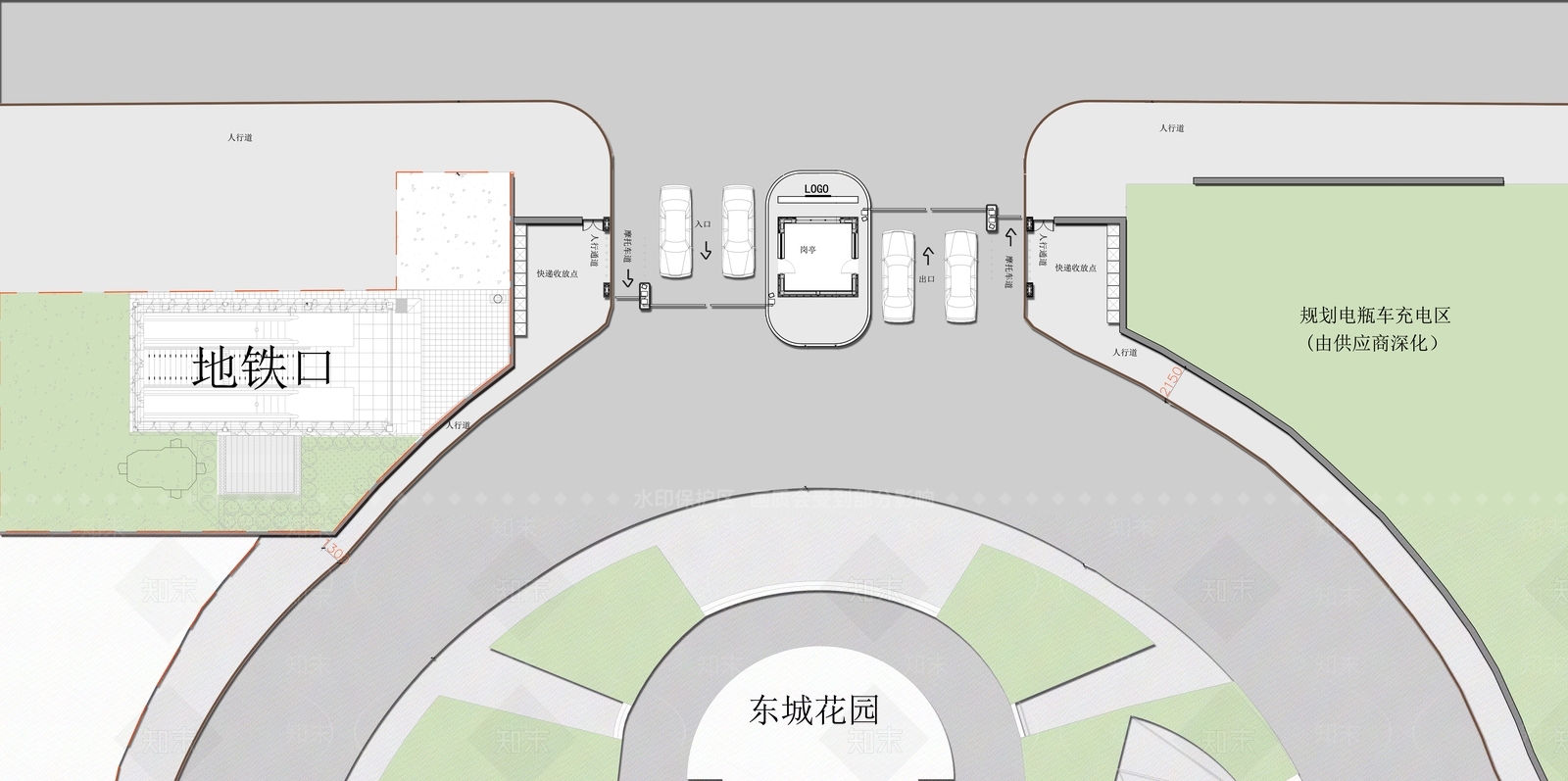 现代小区入口大门3D模型下载【ID:1138364367】